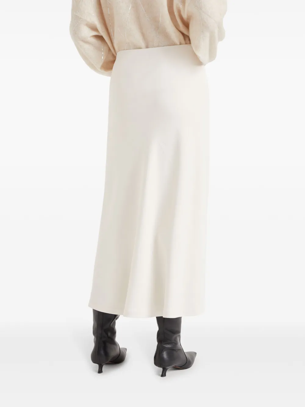 Brunello Cucinelli Maxi-rok met A-lijn Wit