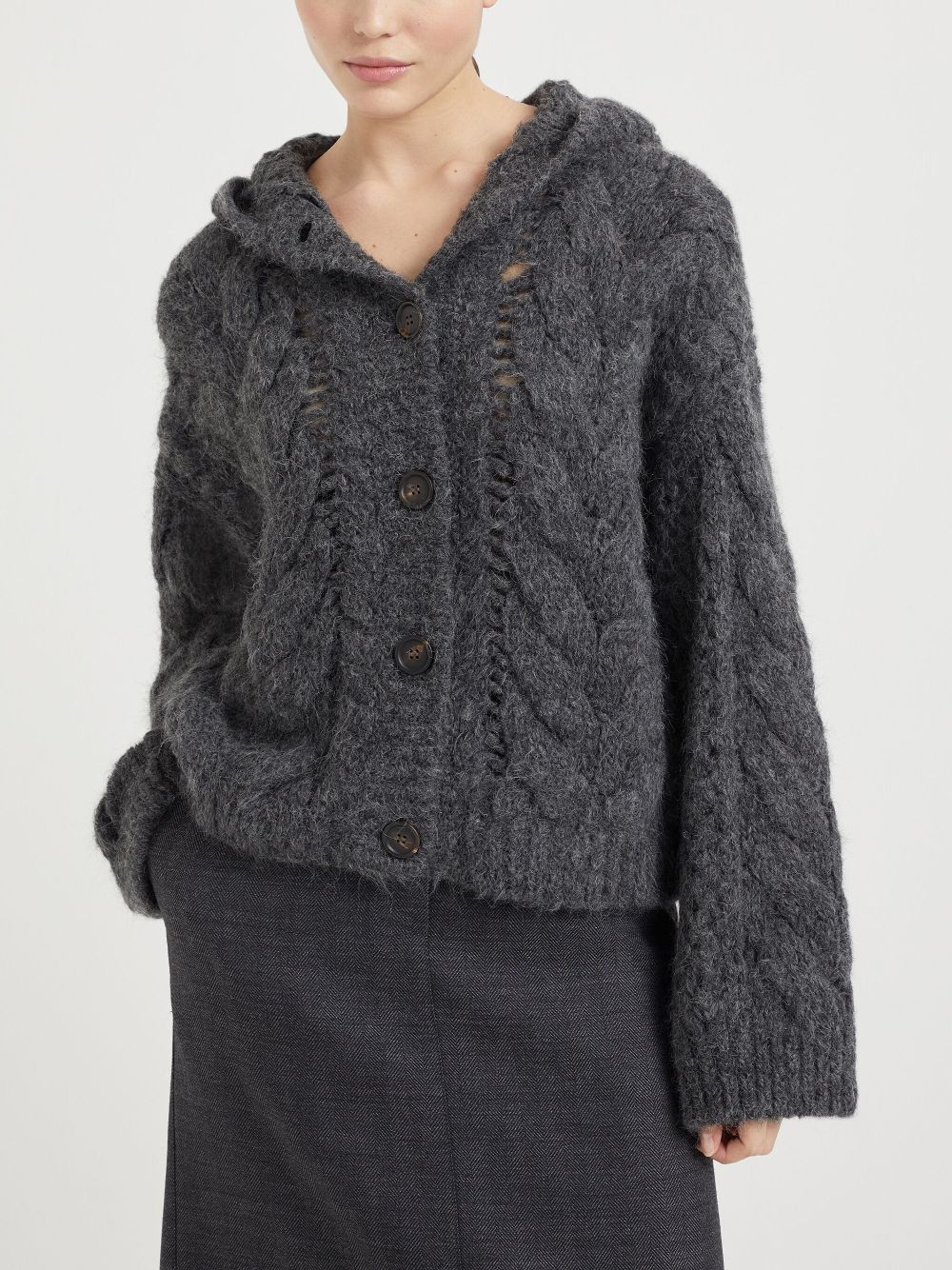 Best place to shop online Brunello Cucinelli brushed-effect cardigan Women