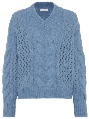 【極上美品】Brunello Cucinelli クルーネックケーブルセーター メンズ クルーネックケーブルセーター ZAHAM97 - AIGLE