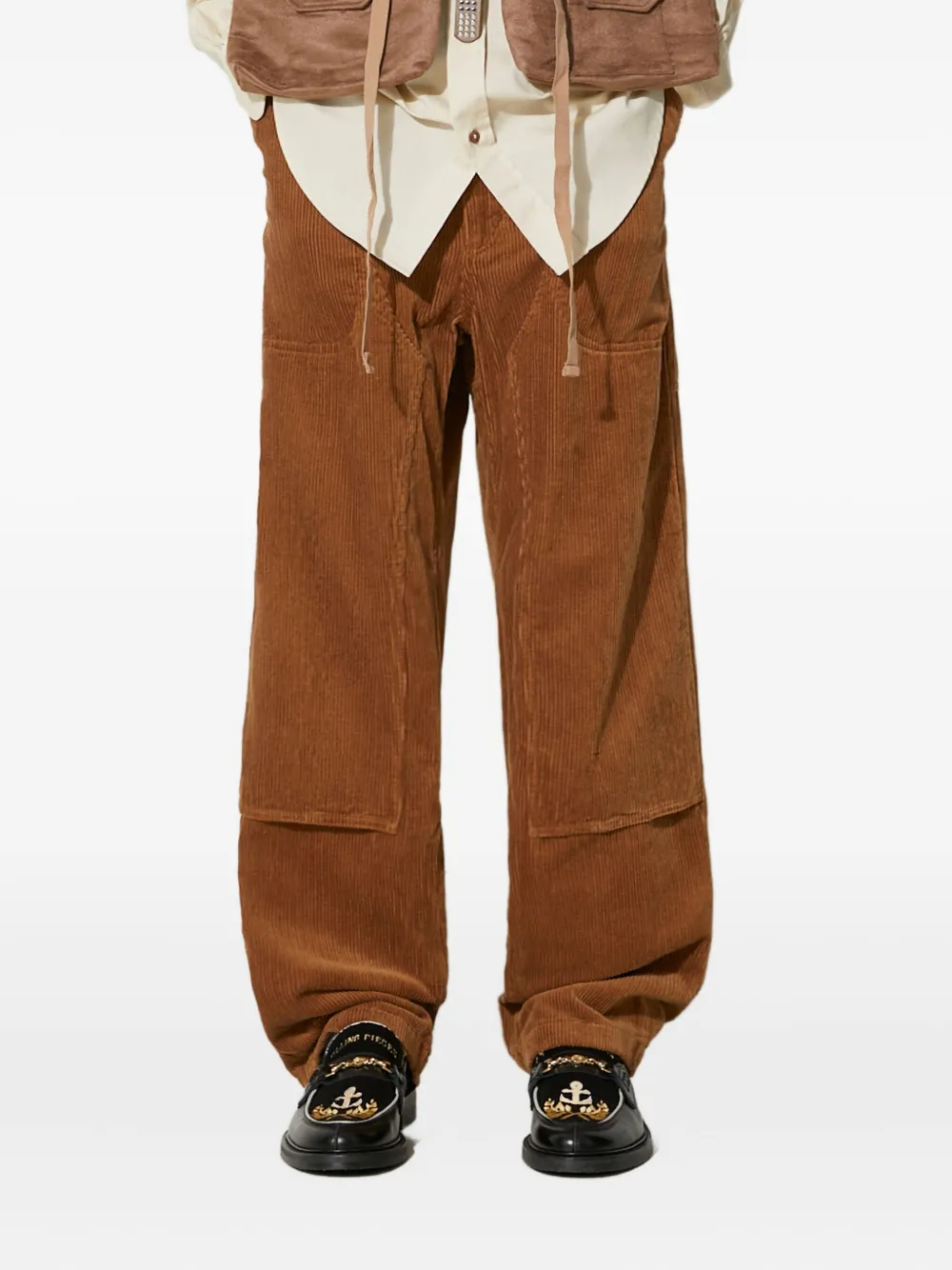 Engineered Garments corduroy panelled trousers | Brown | Image 1