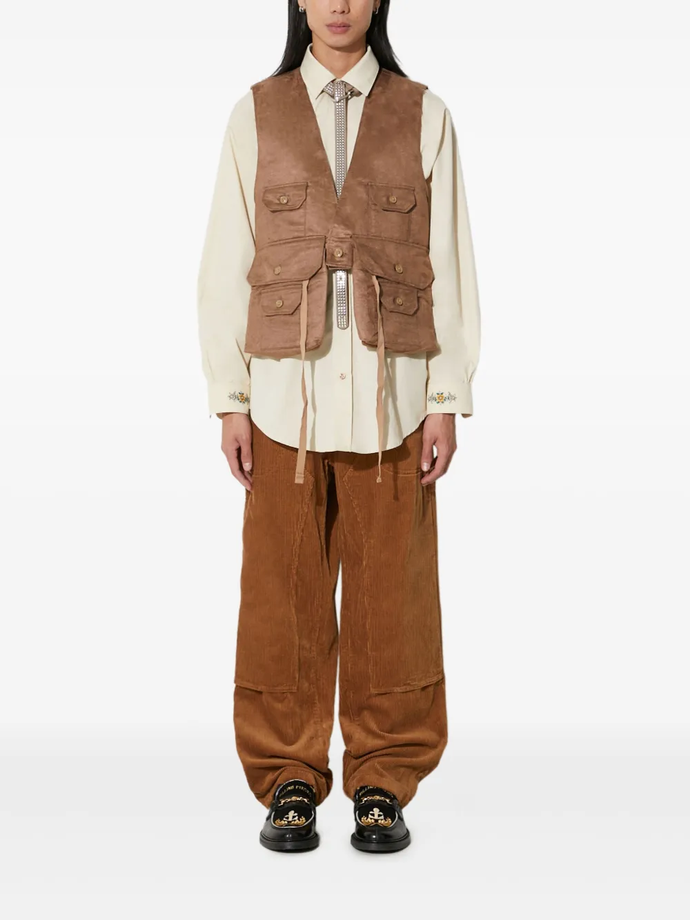 Engineered Garments corduroy panelled trousers | Wide Leg Pants | Image 2