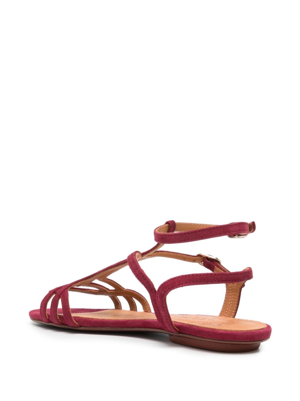 Shop Chie Mihara Strappy Suede Sandals In Red
