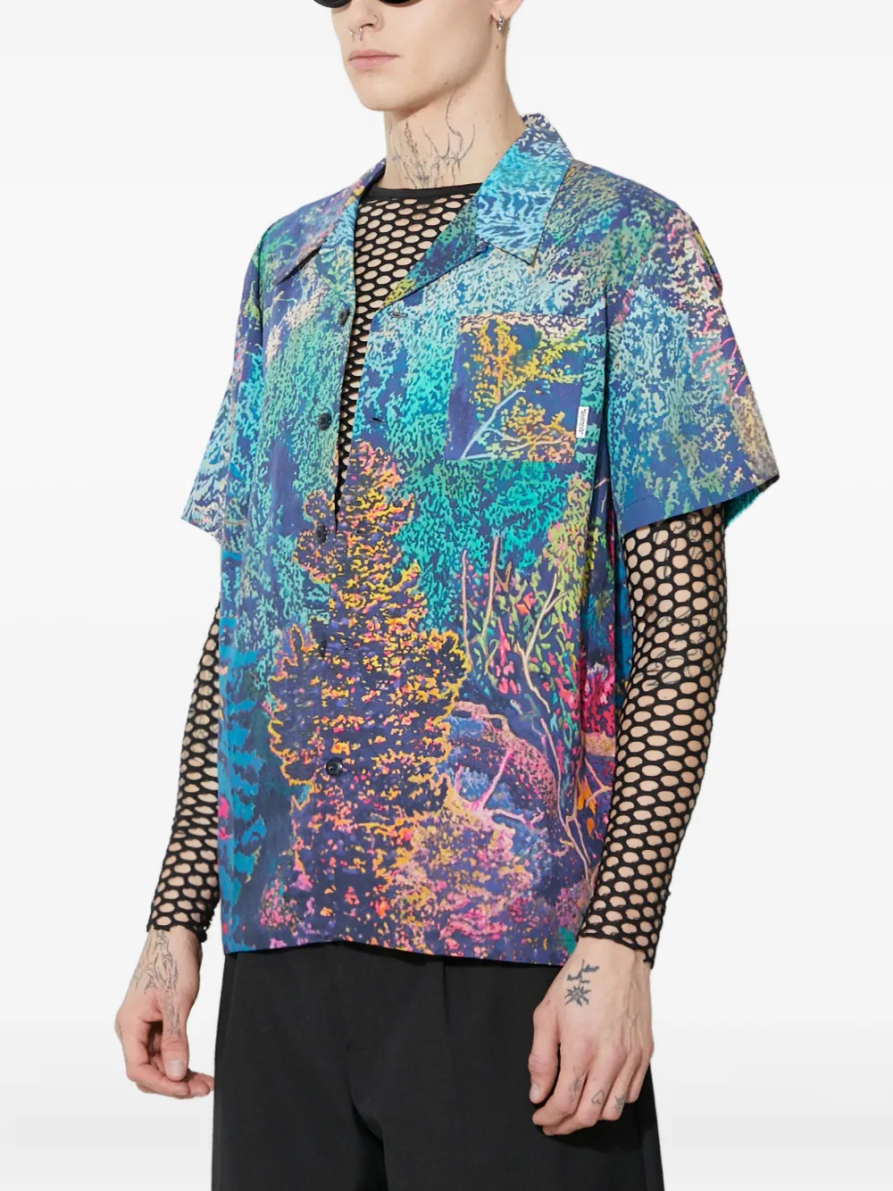 Billionaire Boys Club Overhemd met print en korte mouwen Blauw