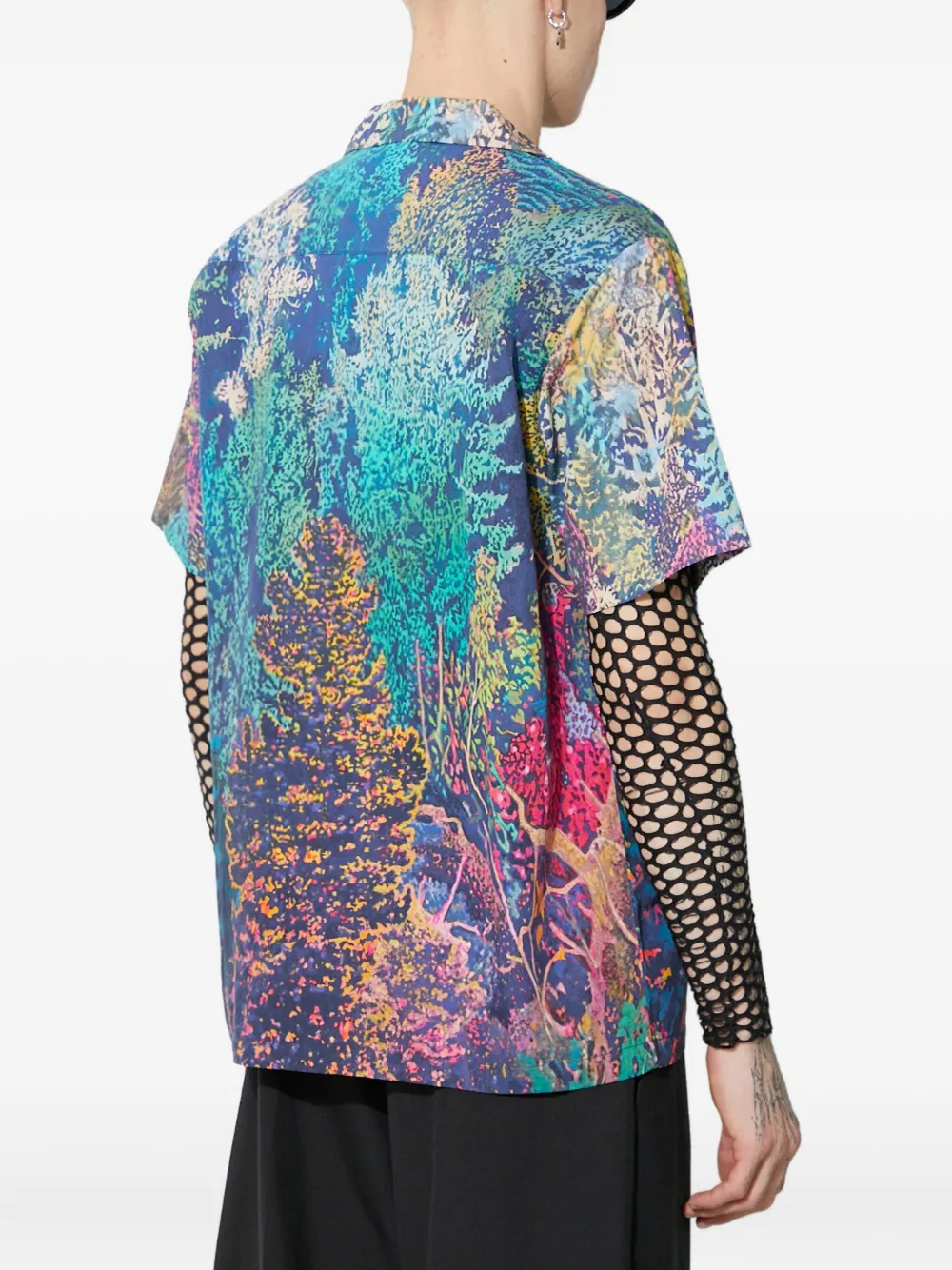 Billionaire Boys Club Overhemd met print en korte mouwen Blauw