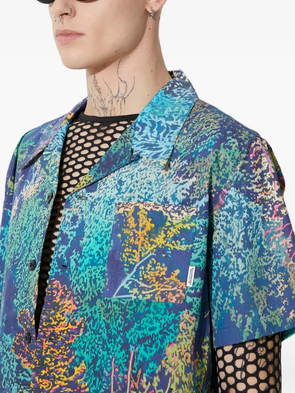 Billionaire Boys Club Overhemd met print en korte mouwen Blauw
