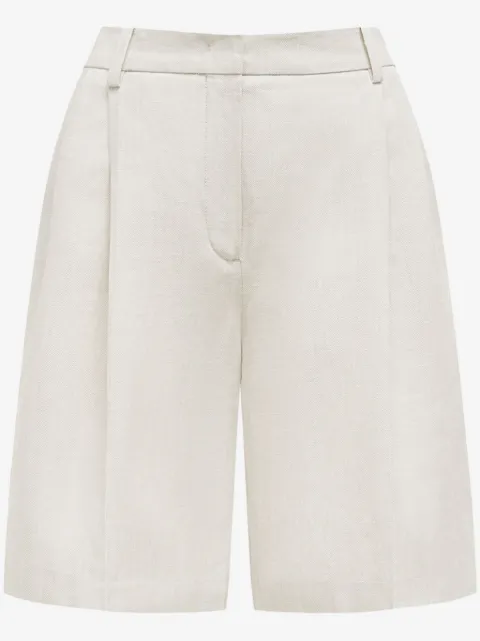 12 STOREEZ pleated linen shorts