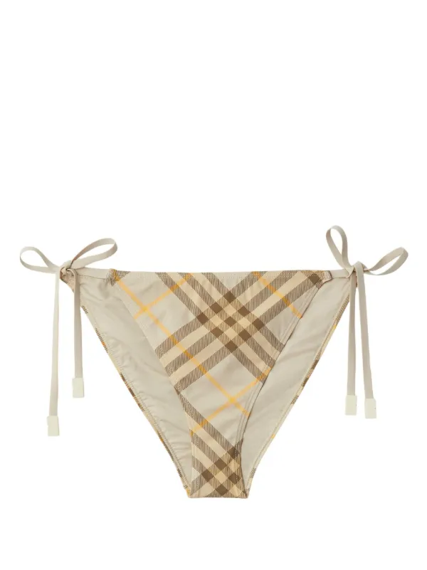 Burberry check print Bikini Briefs Neutrals FARFETCH PT