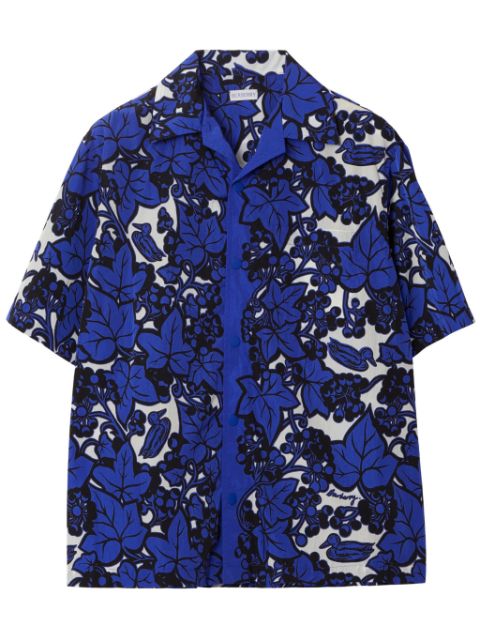 Burberry Ivy leaf-print cotton shirt Men