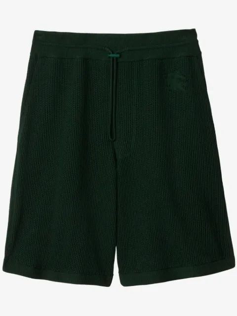 Burberry embroidered-logo mesh cotton shorts