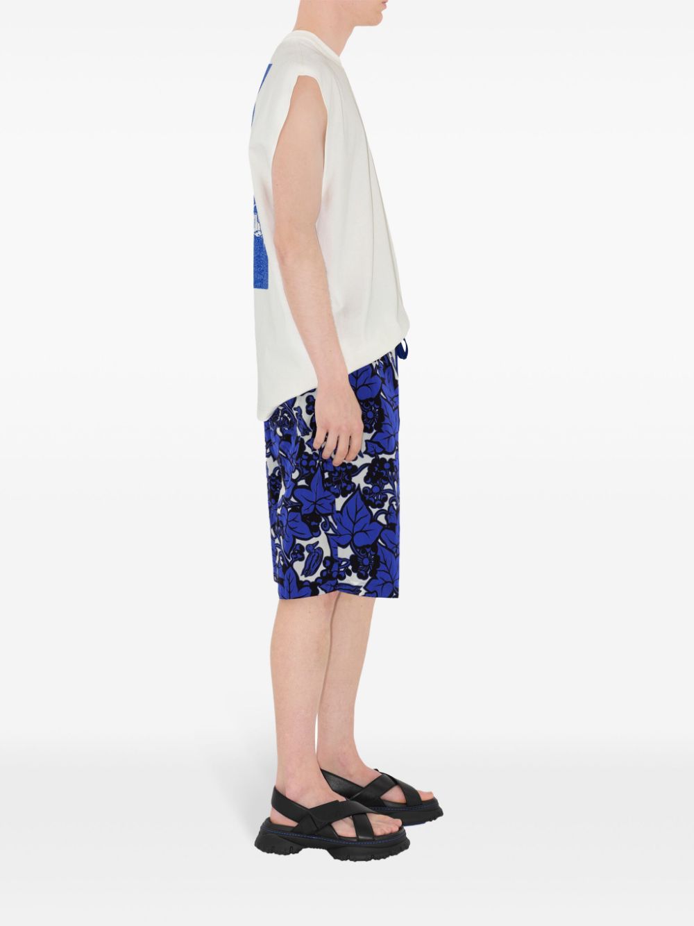 Affordable Burberry EKD-applique leaf-print shorts Men