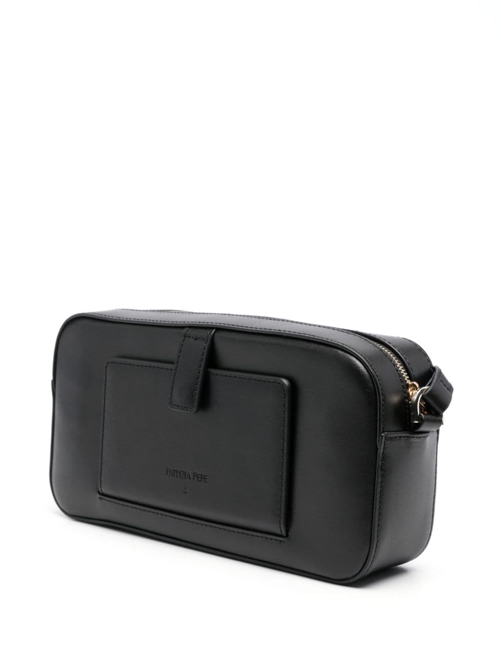 Shop Patrizia Pepe Fly Leather Cross Body Bag In Black