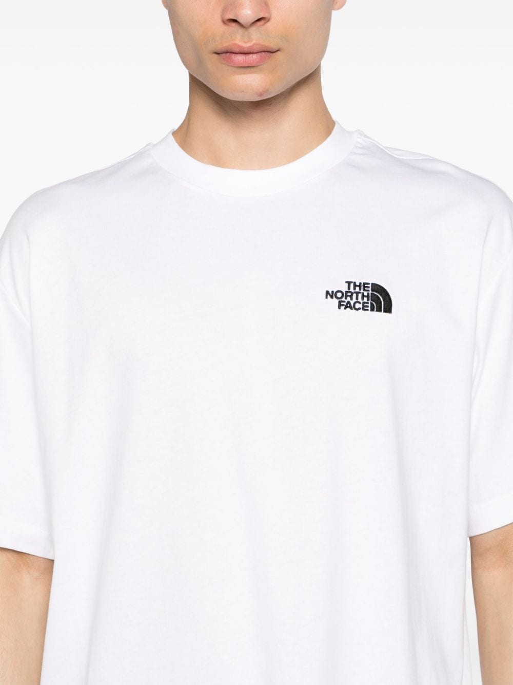 Shop The North Face Logo-embroidered Cotton T-shirt In White