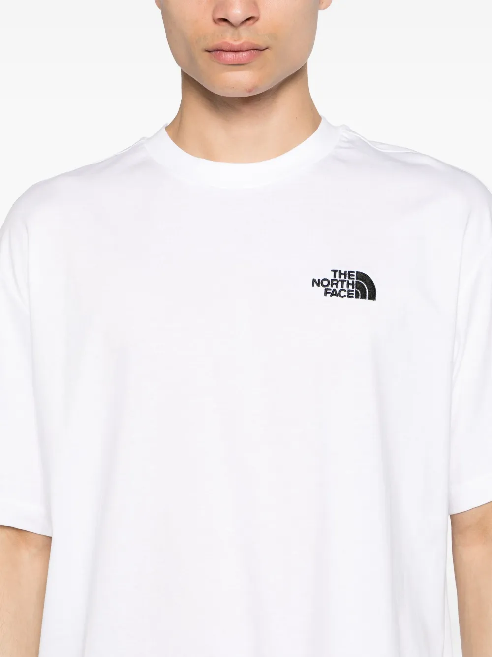 Shop The North Face Logo-embroidered Cotton T-shirt In White