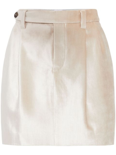 Brunello Cucinelli pearlescent-finish tailored miniskirt Women