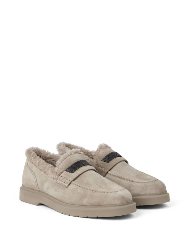 Brunello Cucinelli ペニーローファー | グレー | FARFETCH JP
