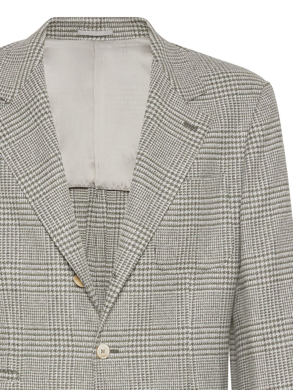 Brunello Cucinelli single-breasted checked blazer Men