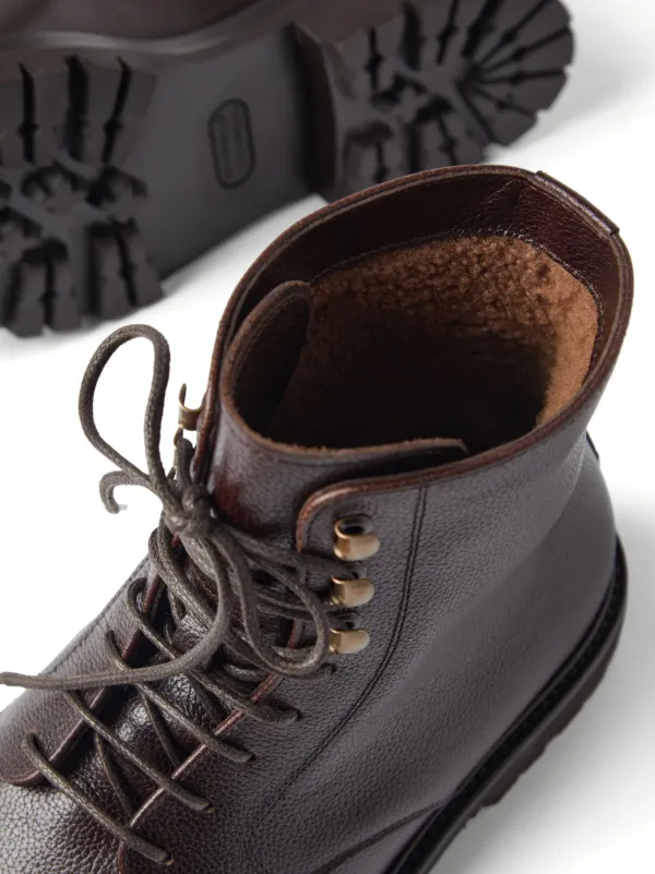Brunello Cucinelli レザー アンクルブーツ | ブラウン | FARFETCH JP