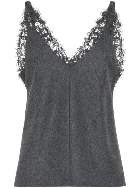 Brunello Cucinelli توب صوف برقبة V