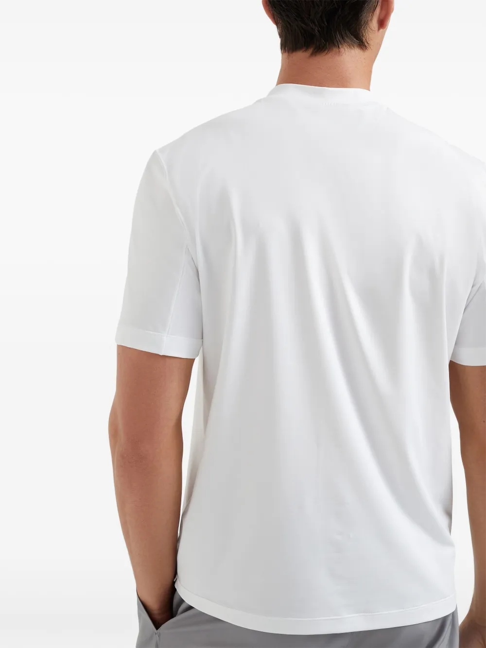 Brunello Cucinelli T-shirt met logopatch Wit