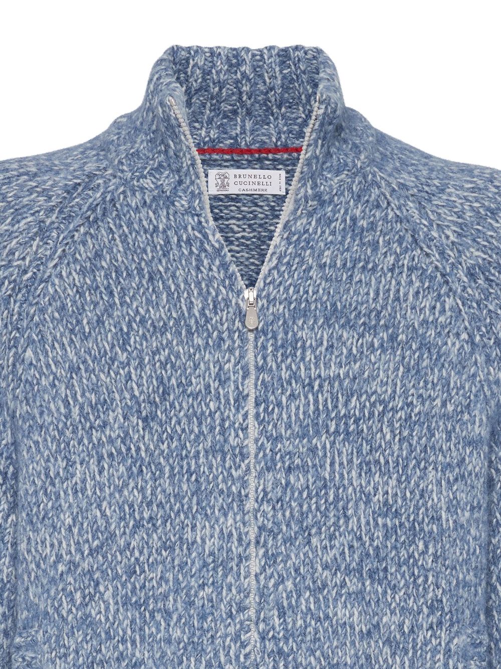 Brunello Cucinelli melange-effect zip-up cardigan Men