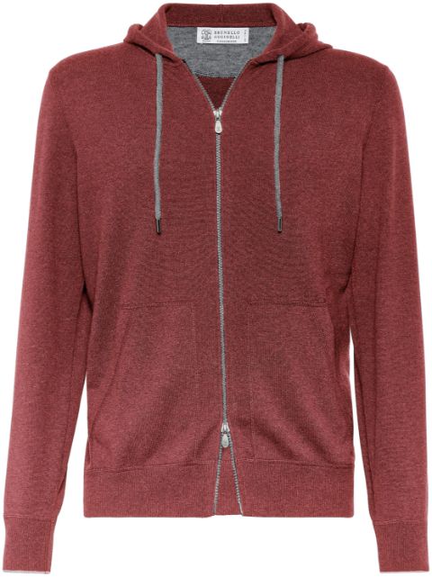 Brunello Cucinelli zip-up cashmere hoodie Men