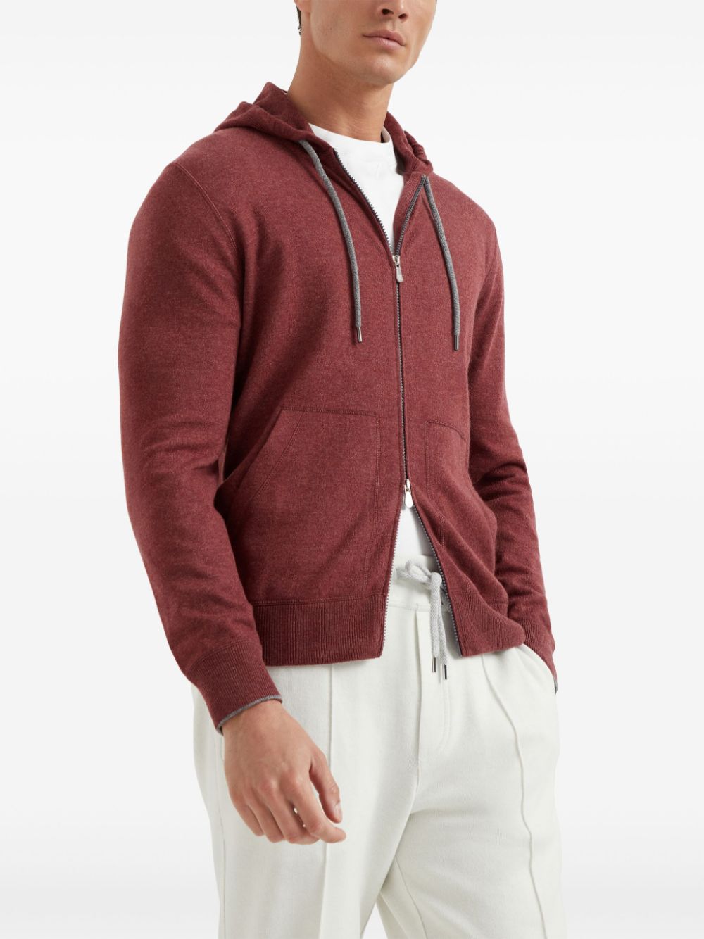 Brunello Cucinelli zip-up cashmere hoodie Men