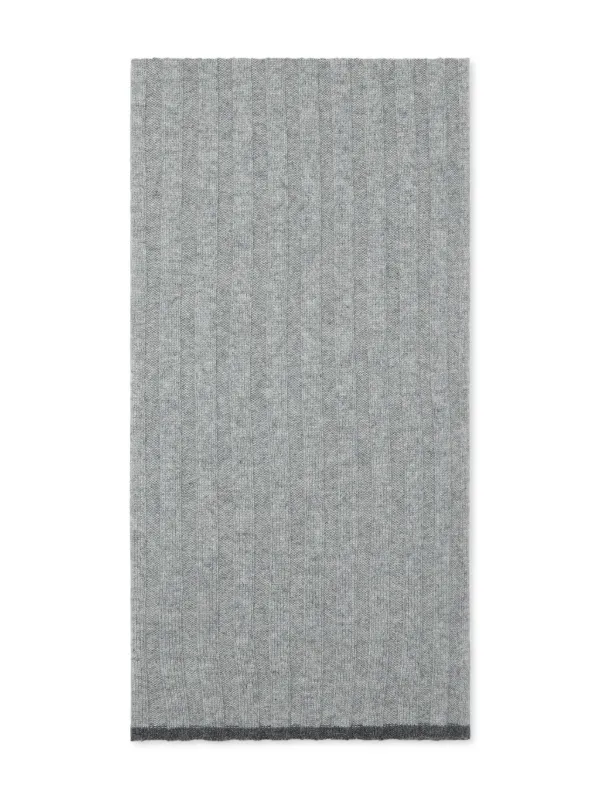 Brunello Cucinelli Cashmere Scarf in Grey