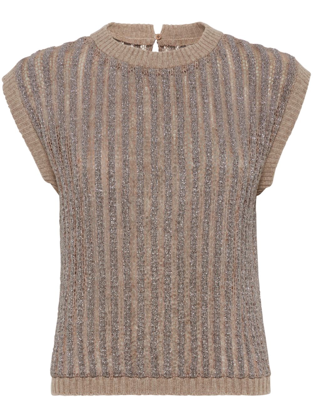 Brunello Cucinelli knitted vest - Brown