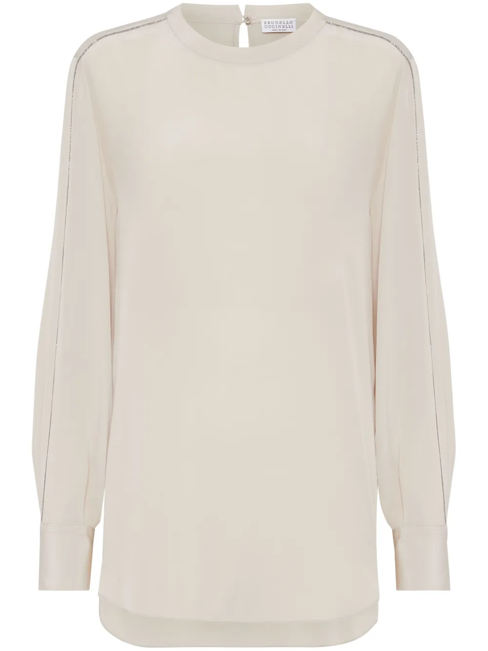 Brunello Cucinelli Monili-chain detail blouse | Neutrals | Image 1
