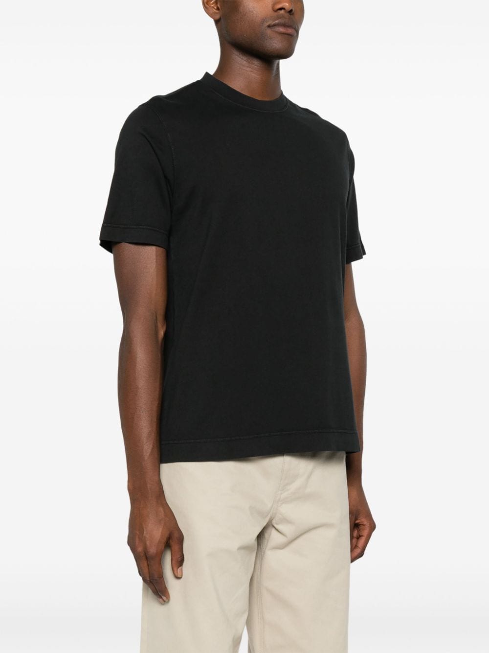 Shop Circolo 1901 Short-sleeve Cotton T-shirt In 黑色