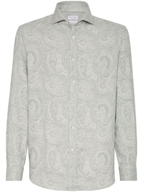 Brunello Cucinelli paisley-print shirt Men