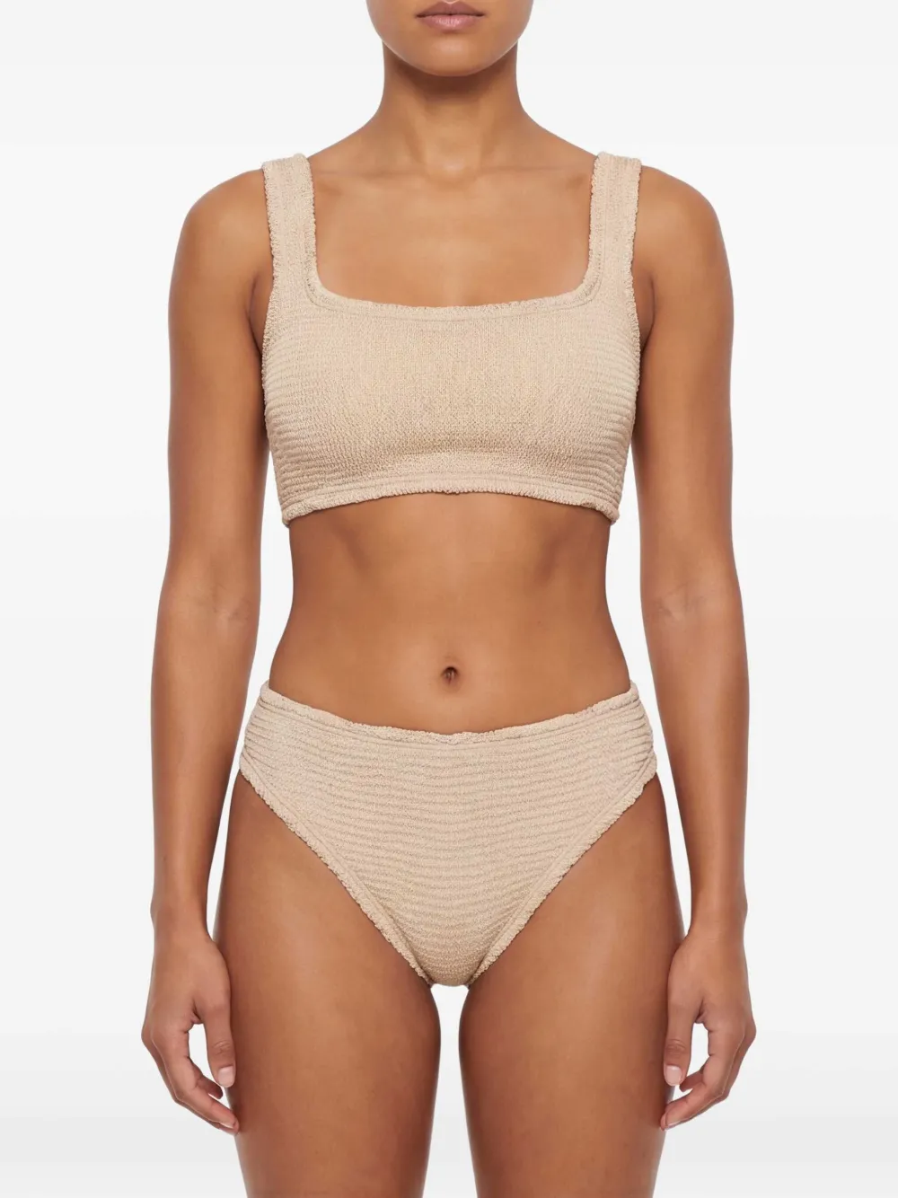 PARAMIDONNA Emily seersucker bikini Beige