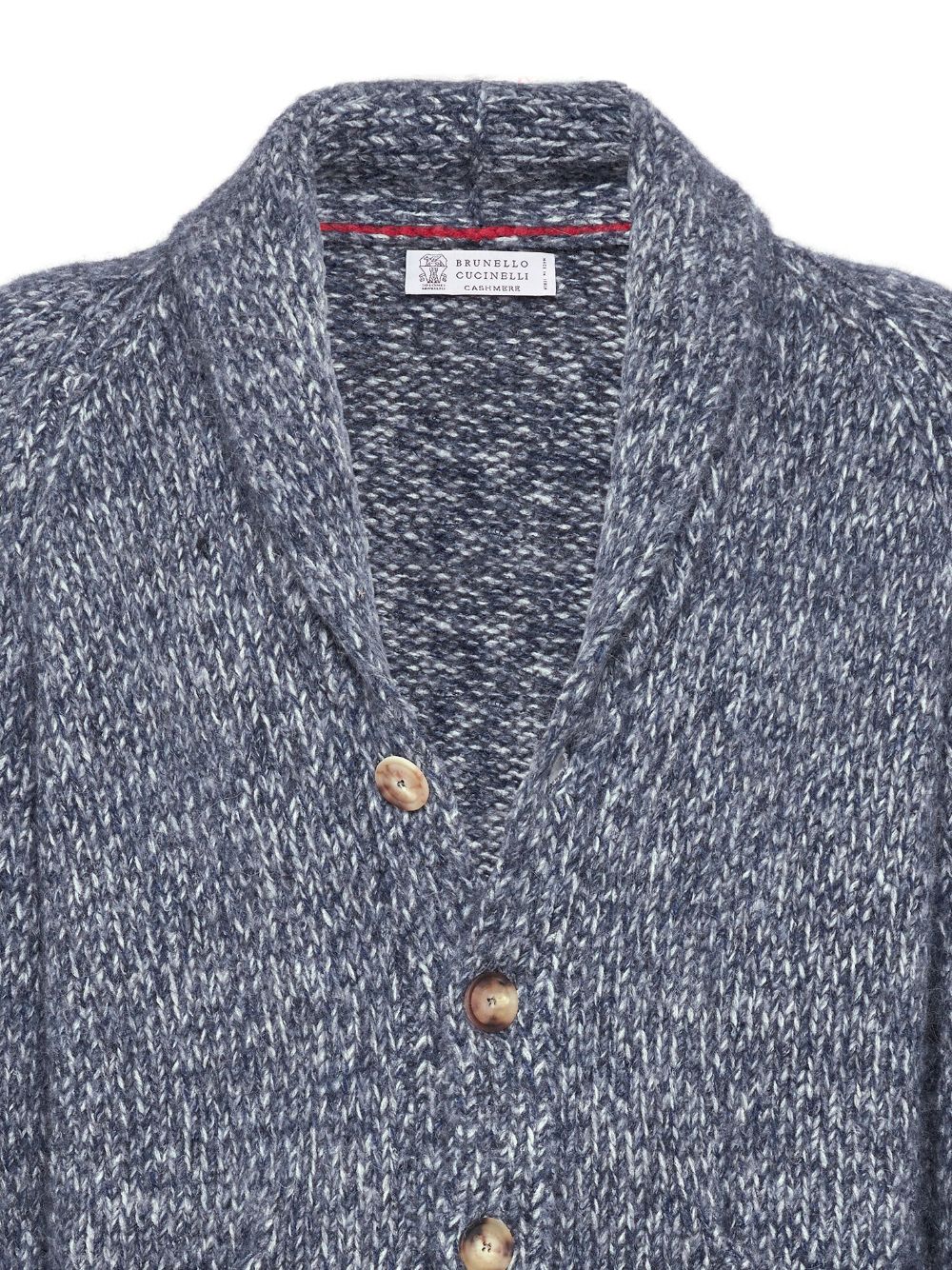 Brunello Cucinelli melange-effect button-up cardigan Men