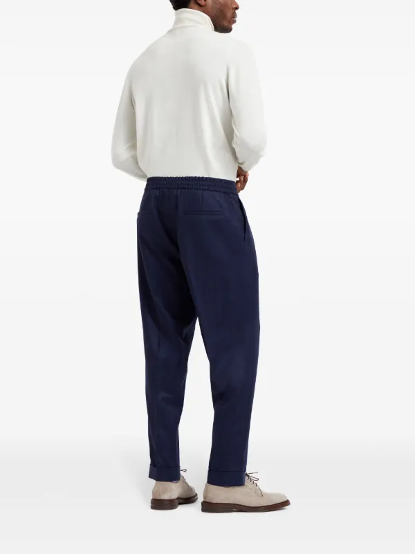 Brunello Cucinelli drawstring-waistband Wool Tapered