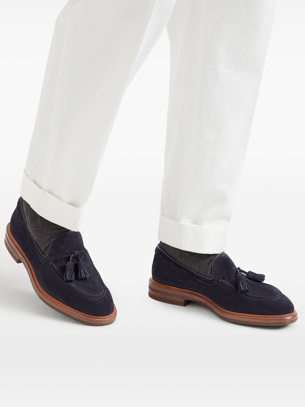 Brunello Cucinelli Loafers met kwastjes Blauw