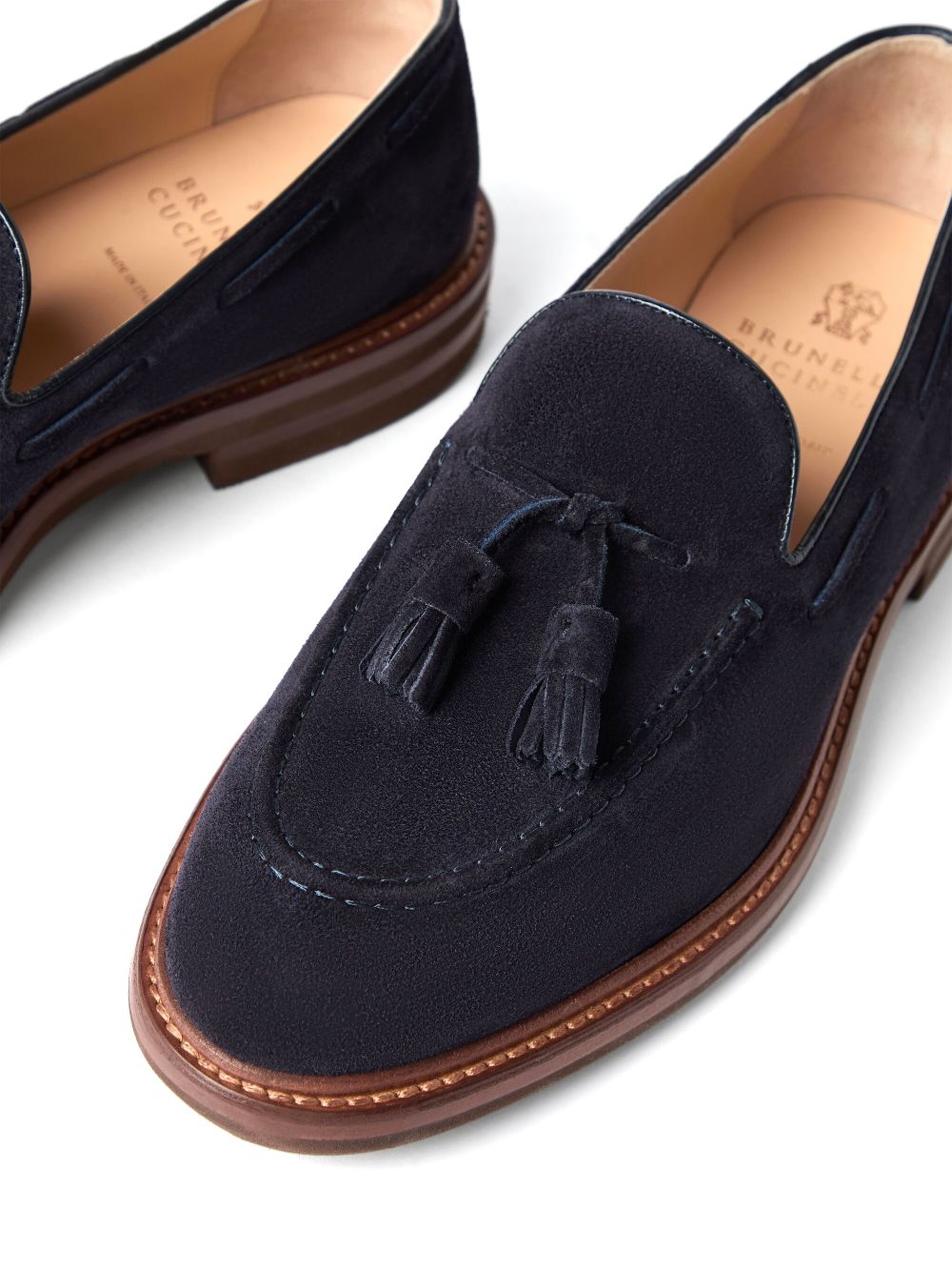 Brunello Cucinelli Loafers met kwastjes Blauw