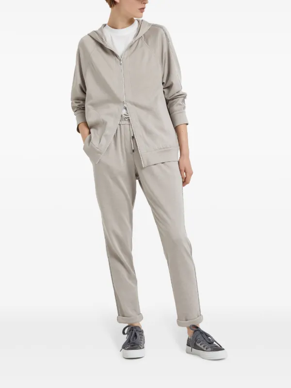 【送料&関税込】Brunello Cucinelli T-shirt With Monile Detai T-shirt with monili for Woman in White | Brunello Cucinelli