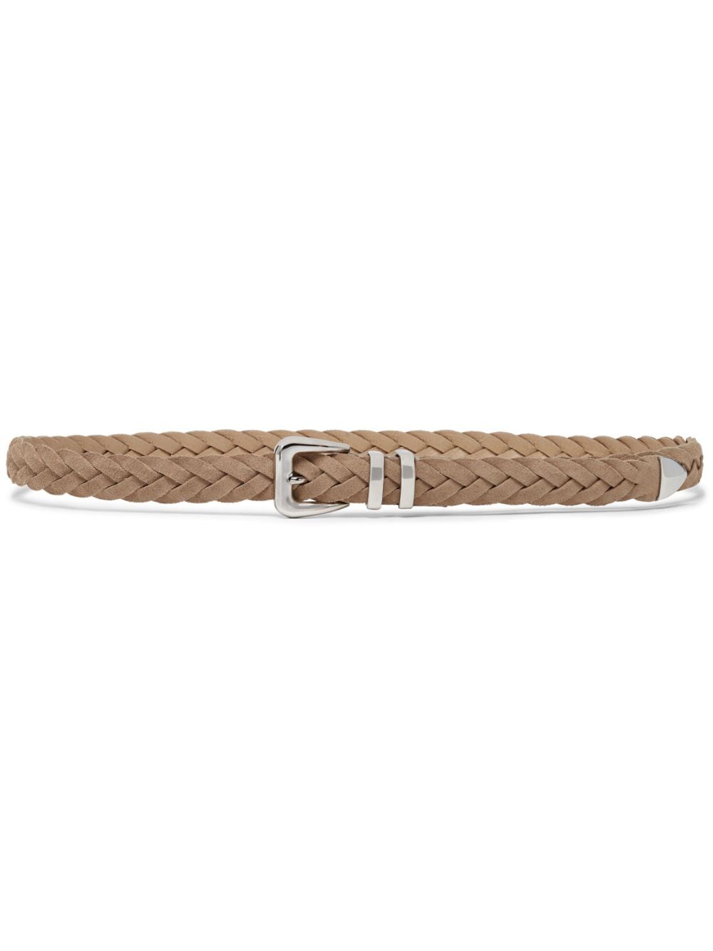 Brunello Cucinelli Braided Leather Belt In Brown