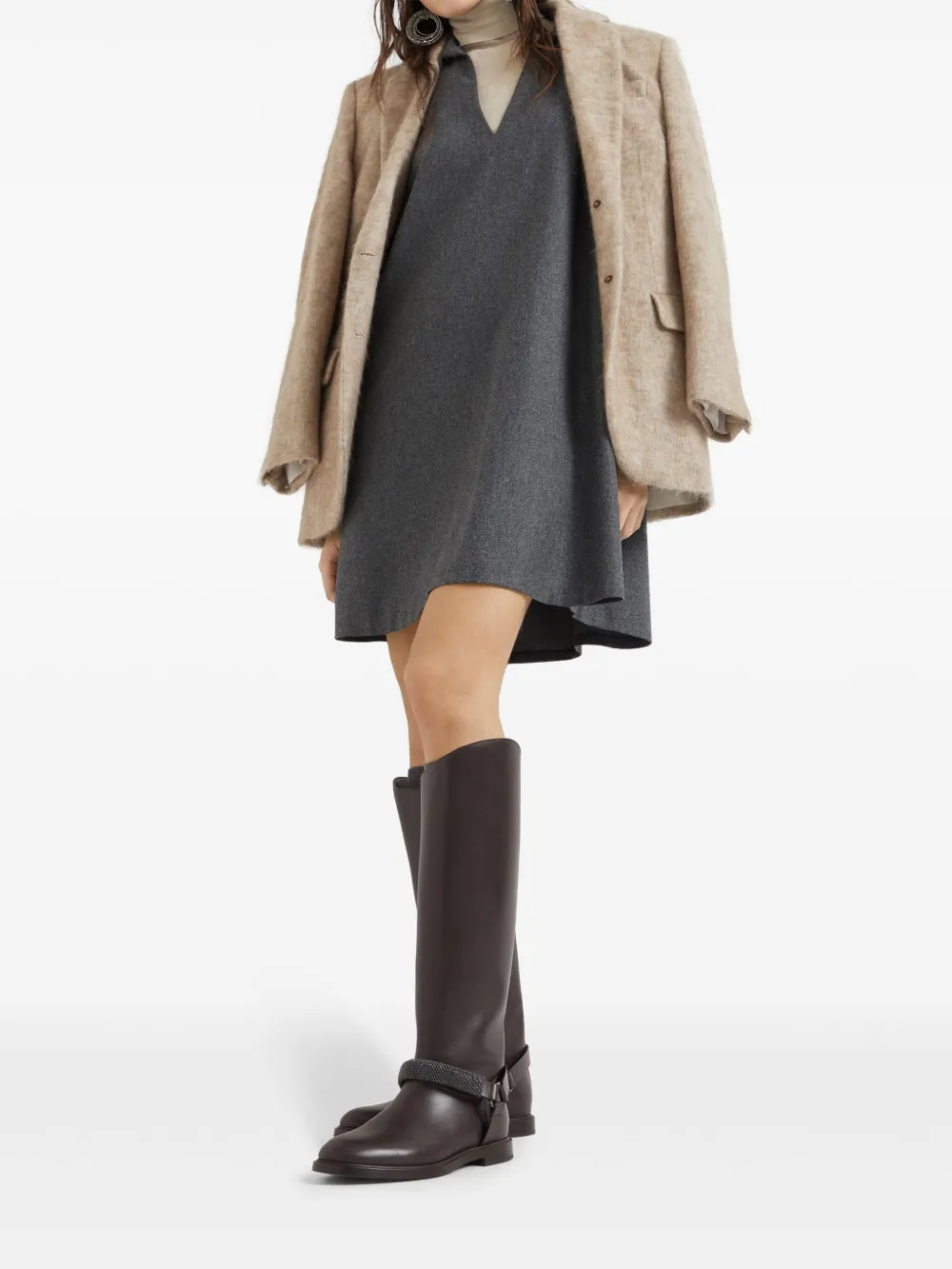 Brunello Cucinelli Leren laarzen Bruin