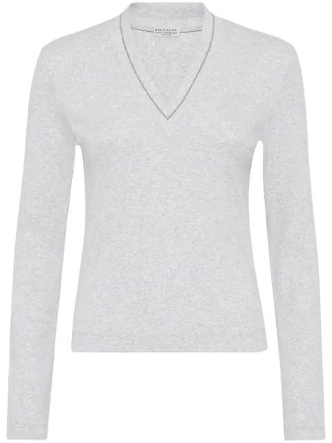 Brunello Cucinelli top tejido de canalé