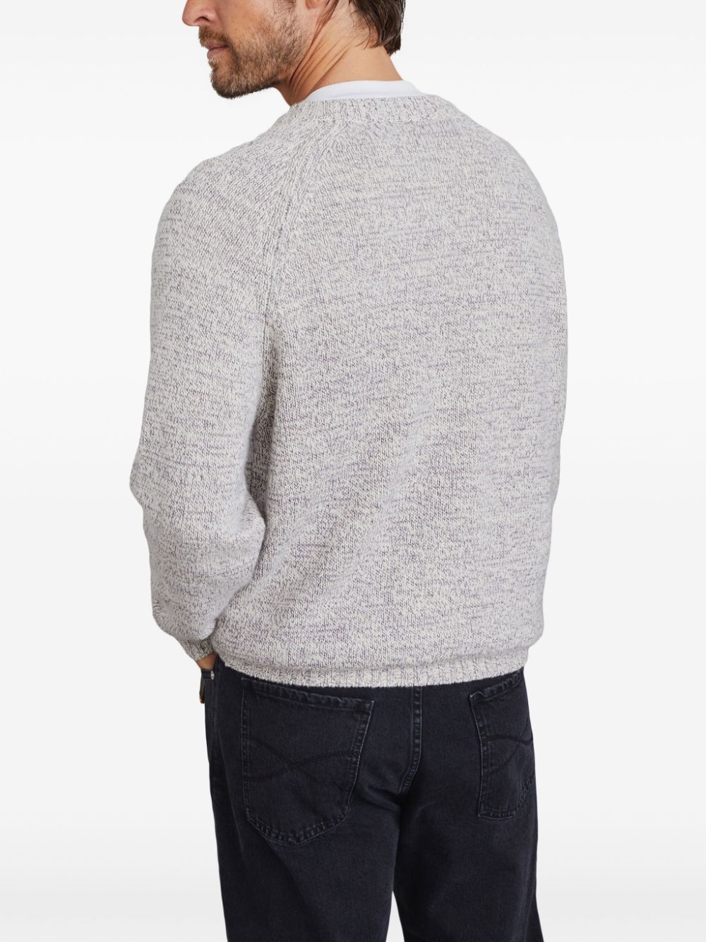 Shop Brunello Cucinelli Crew-neck Cashmere Jumper In Purple