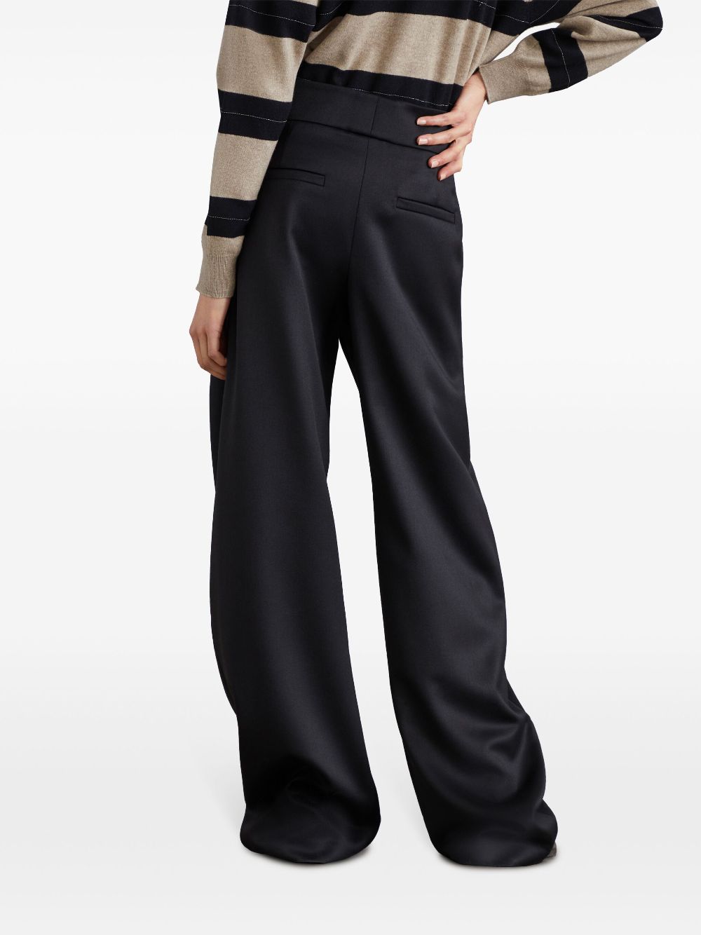 Brunello Cucinelli side-buckle virgin wool trousers Women