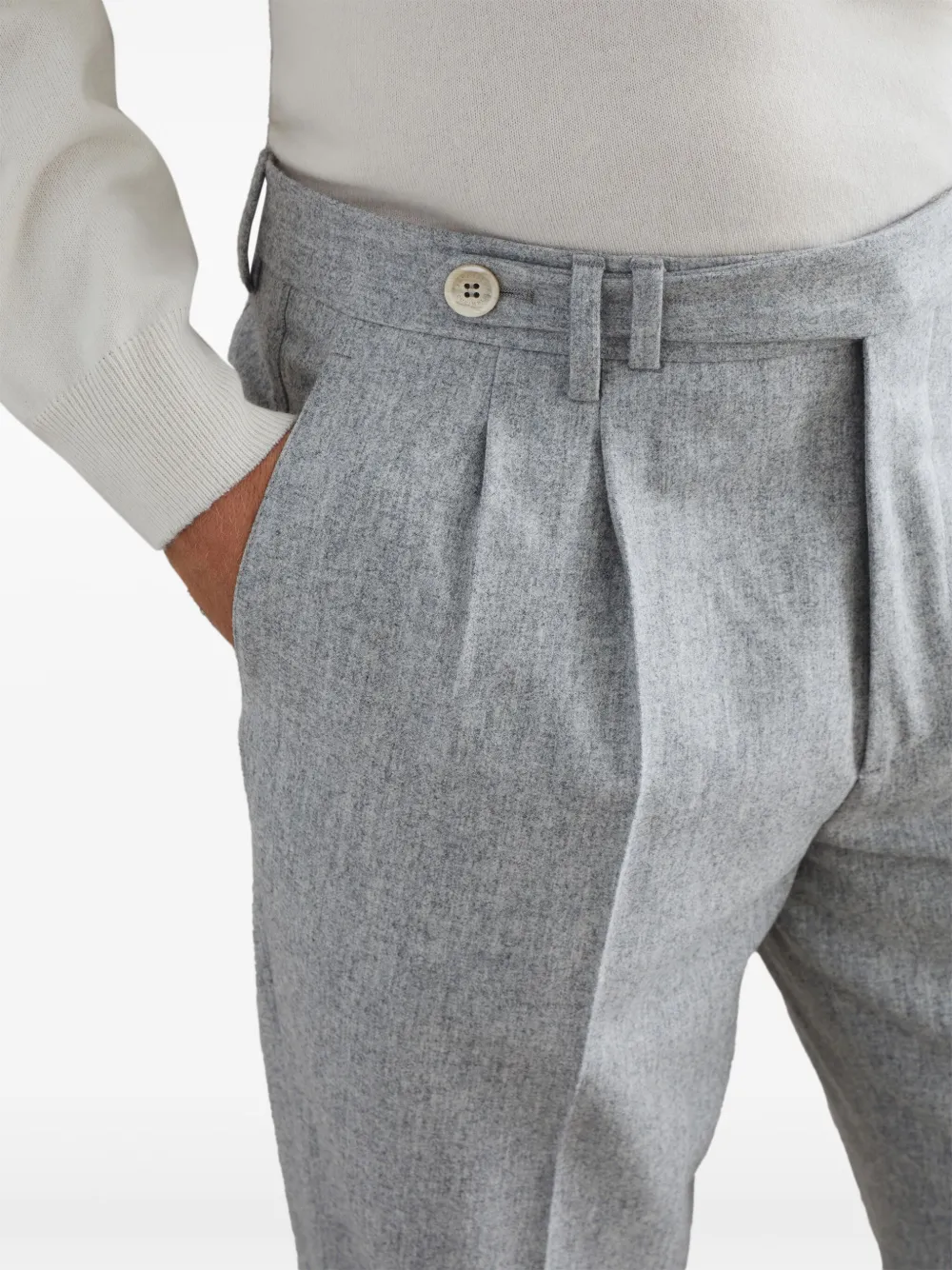 Brunello Cucinelli Wollen pantalon Grijs