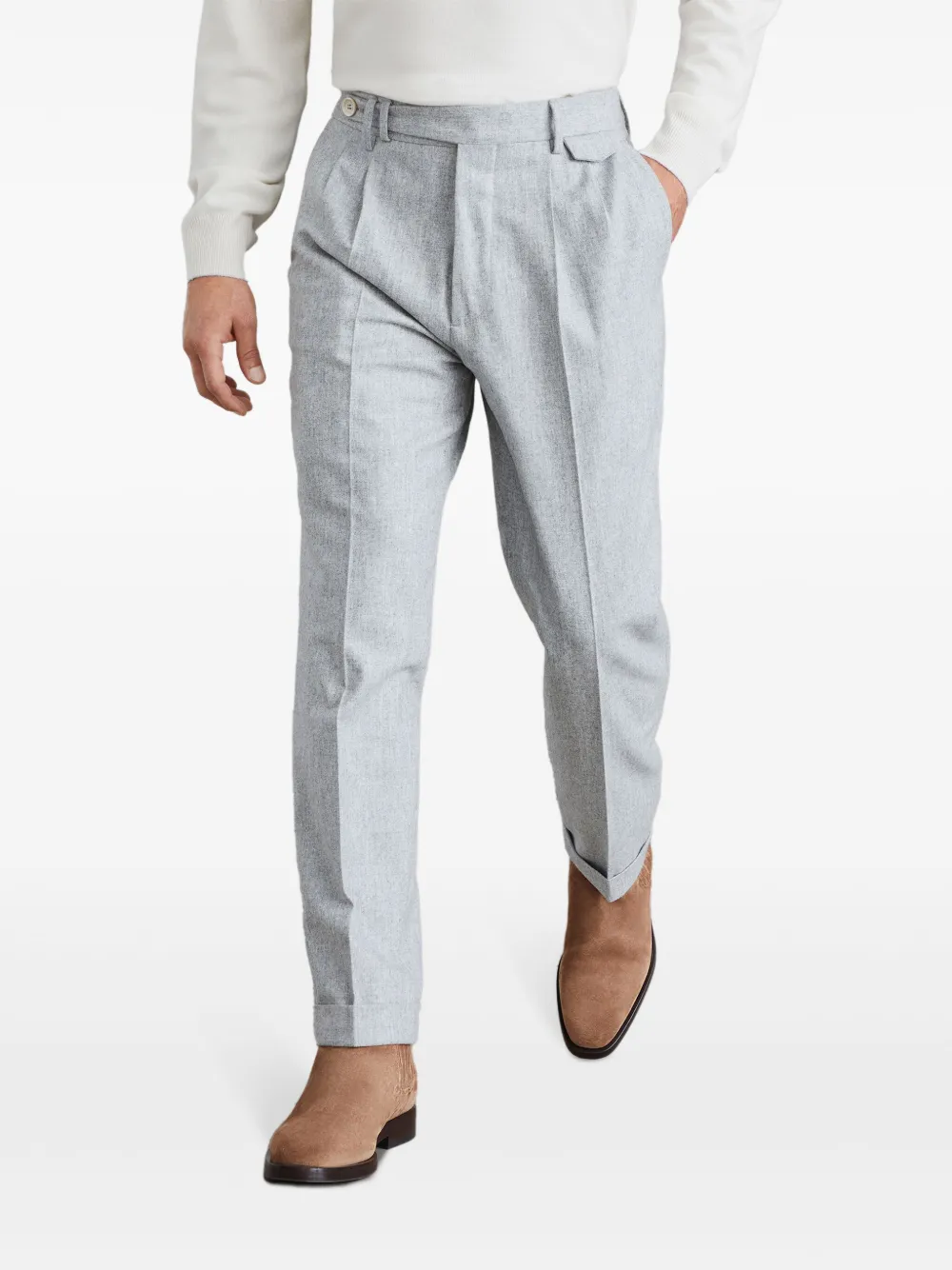 Brunello Cucinelli Wollen pantalon Grijs