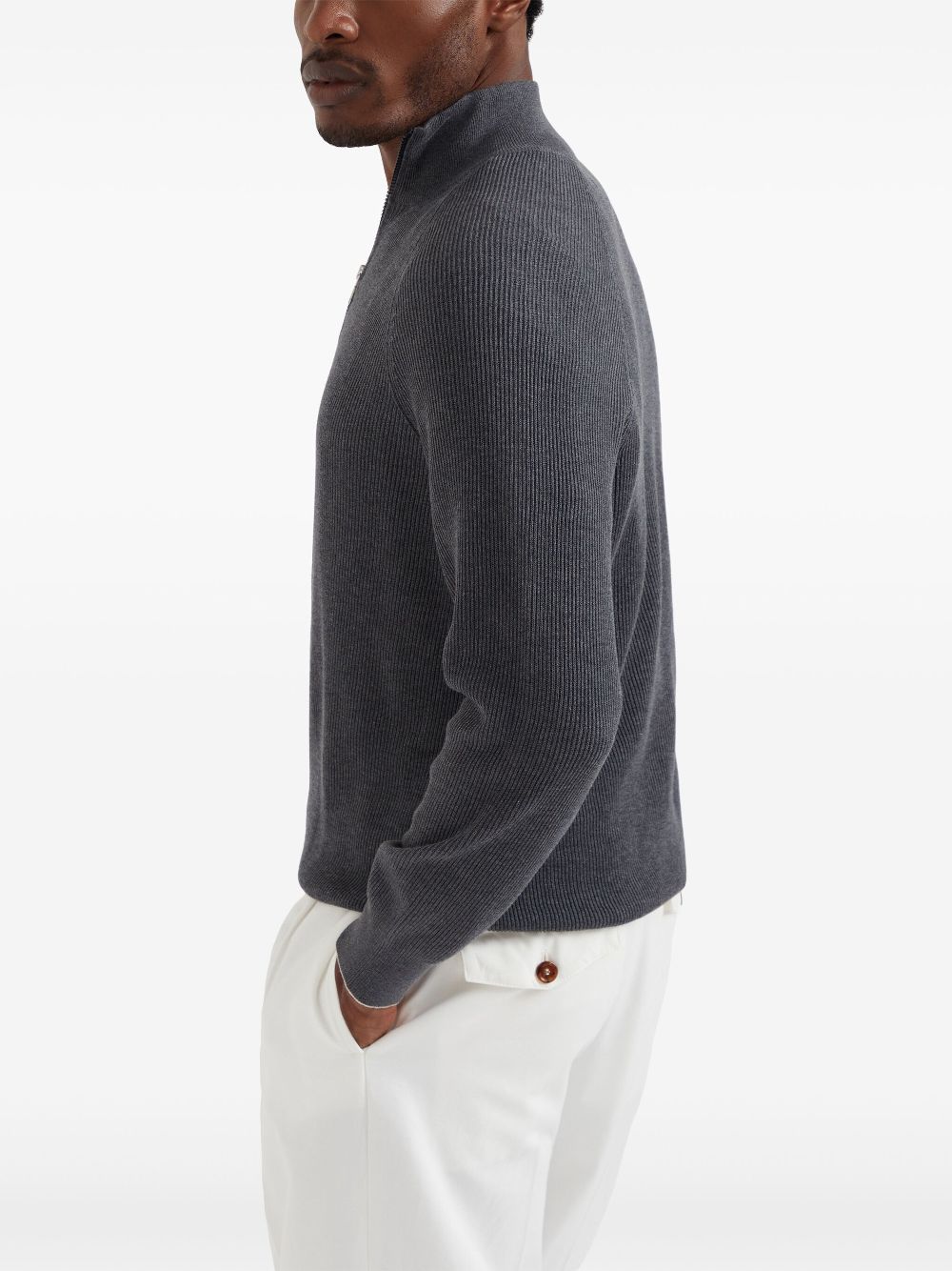 Brunello Cucinelli long-sleeve cotton jumper Men