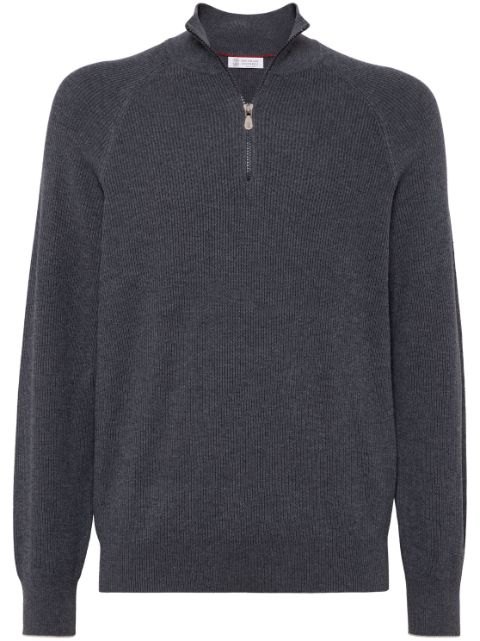 Brunello Cucinelli long-sleeve cotton jumper Men