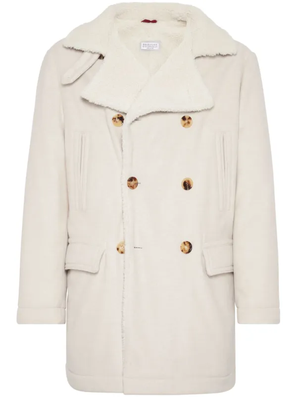 コート Brunello Cucinelli Double-Breasted Wool Coat Brunello Cucinelli double-breasted Wool Coat | Green | FARFETCH