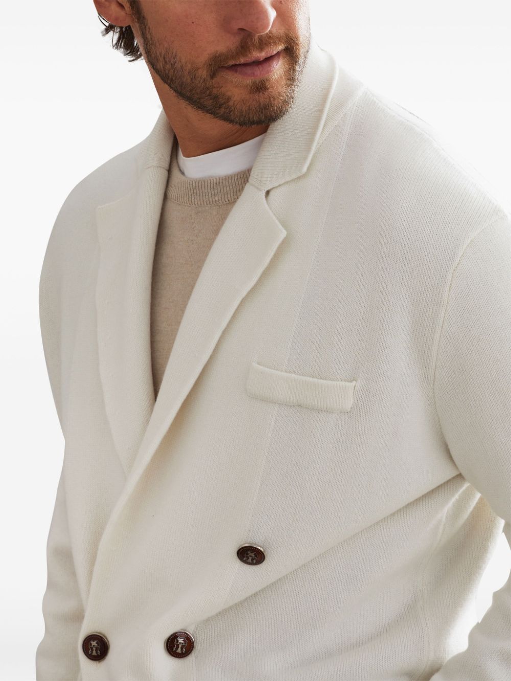 Brunello Cucinelli double-breasted cashmere cardigan Men