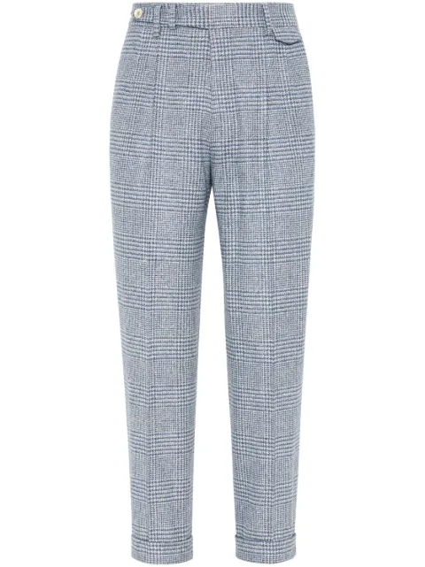 Brunello Cucinelli check-print tailored trousers