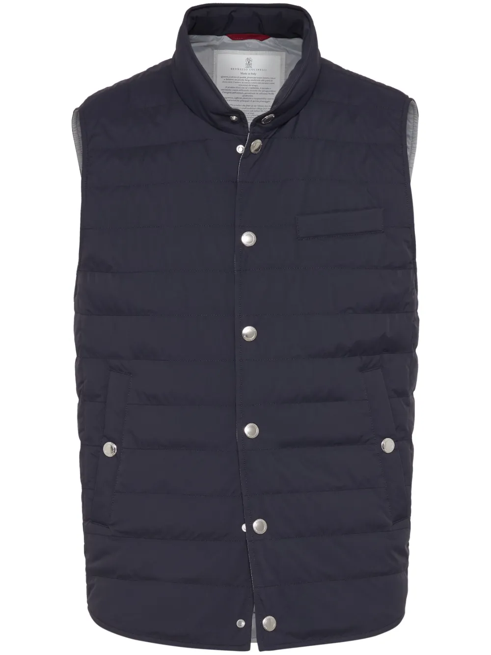 Brunello Cucinelli high-neck padded gilet - Blue